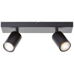 Brilliant Jello Plafondlamp Metaal Mat Zwart 9W 690lm - 830 Warm Wit | Incl. 2x GU10