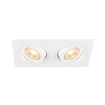 SLV New Tria 155 Spot Aluminium Wit Vierkant | Geschikt voor 2x GU10 