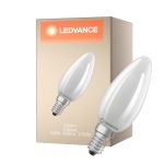 Ledvance LED Classic E14 Kaars Filament Mat 3.8W 806lm - 827 Zeer Warm Wit | Vervangt 60W