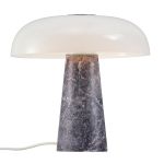 DFTP by Nordlux Tafellamp Glossy Marmer en Glas Grijs | 320mm - Geschikt voor 1x E27