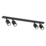 Emibig Plafondlamp Flash Staal Zwart | Geschikt voor 4x GU10 - Max 8W