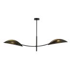 Emibig Plafondlamp Lotus Staal Zwart | Geschikt voor 2x E14 - Max 10W