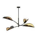 Emibig Plafondlamp Lotus Staal Zwart | Geschikt voor 4x E14 - Max 10W