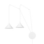 Emibig Hanglamp Abramo Staal Wit | Geschikt voor 2x E27 - Max 15W