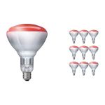 Voordeelpak 10x Philips BR125 IR 250W E27 230-250V Rood