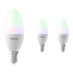 Voordeelpak 3x Calex Smart Tuya Wifi E14 Kaars 5W 470lm - 822-840 Afstembaar Wit | RGBW - Dimbaar - Vervangt 40W