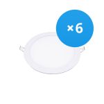 Voordeelpak 6x Bright Choice LED Downlight UltraSlim 15W 1200lm 110D - 840 Koel Wit | 190mm - Zaagmaat 175mm