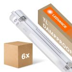 Voordeelpak 6x Ledvance LED Waterdichte Montagebalk Vochtbestendig Behuizing Performance | Geschikt Voor 2x150cm LED Buis