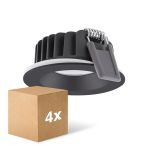 Voordeelpak 4x Ledvance LED Spot Air Fix Aluminium Zwart 6W 510lm 36D - 930 Warm Wit | Zaagmaat 68mm - IP65 - Beste Kleurweergave - Dimbaar