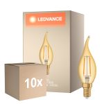Voordeelpak 10x Ledvance Vintage 1906 LED E14 Kaars Goud 2.5W 220lm - 824 Zeer Warm Wit | Vervangt 22W