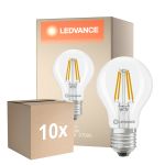Voordeelpak 10x Ledvance Classic LED E27 Peer Filament Helder 3.4W 470lm - 827 Zeer Warm Wit | Vervangt 40W