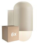 Voordeelpak 6x Nordlux Heka Wandlamp Aluminium Sanded |IP54 - Geschikt voor E27