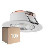 Voordeelpak 10x Ledvance Spot Combo Fire Rated FIX Wit 5W 560lm 60D - 840 Koel Wit | Zaagmaat 70 - IP65 - Dimbaar