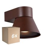 Voordeelpak 6x Nordlux Kyklop Cone Wandlamp Aluminium Roestig | Geschikt voor GU10