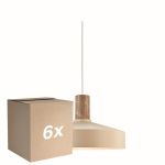 Voordeelpak 6x Nordlux Elvas Marble Pendelarmatuur Metaal Beige | Geschikt voor 1x E27