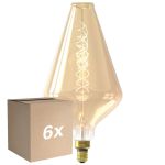 Voordeelpak 6x Calex XXL Vienna Goud LED E27 Filament 4W 320lm- 822 Zeer Warm Wit | Dimbaar
