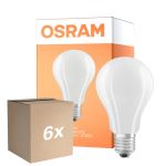 Voordeelpak 6x Osram LED Lamps E27 Peer Filament Mat 11.6W 2452lm - 827 Zeer Warm Wit | Vervangt 150W
