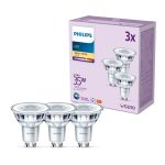 Voordeelpak 3x Philips LED Spot GU10 PAR16 4W 255lm 36D - 827 Zeer Warm Wit