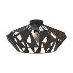 Eglo Plafondlamp Carlton 6 Staal Zwart Koper | IP20 - Geschikt voor 1x E27 
