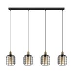 Eglo Hanglamp Chisle Staal Zwart | IP20 - Geschikt voor 4x E27 