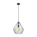 Eglo Hanglamp Carlton Staal Zwart | IP20 - Geschikt voor 1x E27 