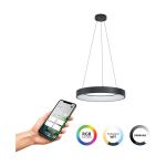Eglo Hanglamp Marghera-Z Staal Zwart 27.5W 3150lm - 827-865 Afstembaar Wit + RGB | IP20 - Zigbee Dimbaar
