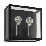 Eglo Wandlamp Alamonte 1 Staal Zwart | IP44 - Geschikt voor 2x E27