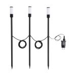 Voordeelpak 3x Eglo Prikspot Zancaro Aluminium Zwart 1W 130lm - 830 Warm Wit | IP44