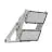 Ledvance LED Floodlight Max Radial 45 Aluminium Grijs 900W 171500lm 45D - 730 Warm Wit | IP66 - Symmetrisch
