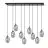 Emibig Hanglamp Astral Staal Zwart | Geschikt voor 9x E14 - Max 10W