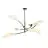 Emibig Plafondlamp Lotus Staal Zwart | Geschikt voor 6x E14 - Max 10W