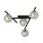 Emibig Plafondlamp Smart Staal Zwart | Geschikt voor 4x E14 - Max 10W