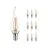 Voordeelpak 10x Noxion Lucent LED E14 gebogen punt Kaars Filament Helder 2.5W 250lm - 827 Zeer Warm Wit | Vervangt 25W