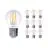 Voordeelpak 10x Noxion Lucent Lustre LED E27 Kogel Filament Helder 4.5W 470lm - 827 Zeer Warm Wit | Dimbaar - Vervangt 40W