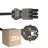 Voordeelpak 25x Noxion GST - Compatibel Voedingskabel Zwart - Vrouwlijk + Schuko Europlug - 2m - 3 pole 0.75mm2