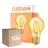 Voordeelpak 10x Osram Vintage 1906 LED E27 Peer Filament Goud 6.5W 725lm - 824 Zeer Warm Wit | Vervangt 60W
