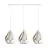 Eglo Hanglamp Carlton 1 Staal Wit Goud | IP20 - Geschikt voor 3x E27 