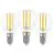 Voordeelpak 3x Eglo LED Kogel E14 Filament Helder 21W 806lm - 827 Zeer Warm Wit | Vervangt 60W