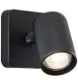 Brilliant Marty Wandlamp Aluminium Zanderig Zwart 5W 350lm - 830 Warm Wit | Incl. 1x GU10