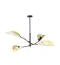 Emibig Plafondlamp Lotus Staal Zwart | Geschikt voor 4x E14 - Max 10W