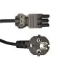 Noxion GST-Compatibel Voedingskabel - Vrouwlijk + Schuko Europlug - Zwart 5m - 3 pole 0.75mm2