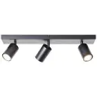Brilliant Jello Plafondlamp Metaal Mat Zwart 13.5W 1035lm - 830 Warm Wit | Incl. 3x GU10