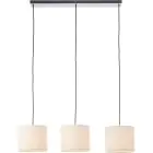 Brilliant Teddy Hanglamp Metaal Textiel Beige | Geschikt voor 3x E27