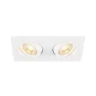 SLV New Tria 155 Spot Aluminium Wit Vierkant | Geschikt voor 2x GU10 