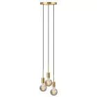 Nordlux Paco Pendelarmatuur Metaal 3-Spot Messing | Geschikt voor 3x E27