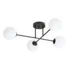 Emibig Plafondlamp Roma Staal Zwart | Geschikt voor 4x E14 - Max 10W