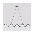 Emibig Hanglamp Sinus Staal Zwart | Geschikt voor 5x G9 - Max 8W