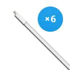 Voordeelpak 6x Bright Choice LED Waterdichte Montagebalk 17W 1870lm - 840 Koel Wit | 120cm