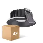 Voordeelpak 4x Ledvance LED Spot Air Fix Aluminium Zwart 6W 510lm 36D - 930 Warm Wit | Zaagmaat 68mm - IP65 - Beste Kleurweergave - Dimbaar