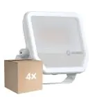 Voordeelpak 4x Ledvance LED Floodlight Aluminium Wit 41//27W 6000lm 100D - 865 Daglicht | IP66 - Symmetrisch